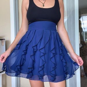 Express mini dress with soft ruffled skirt